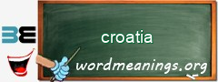 WordMeaning blackboard for croatia